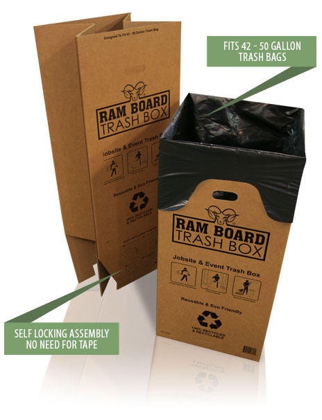 Ram Board trash box info graphic