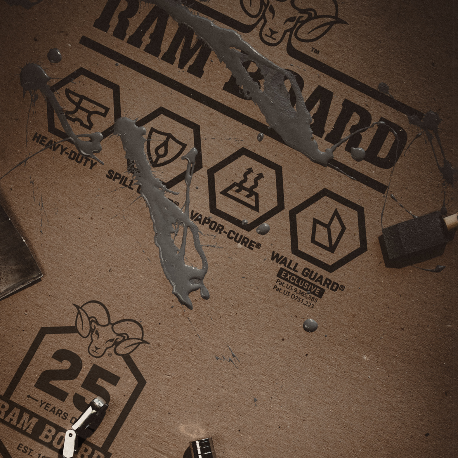 Ram Board Multi-Cutter - Cortador De Suelos Con Protector, Mango Ergonómico, Incluye Almacenamiento Para Cuchillas