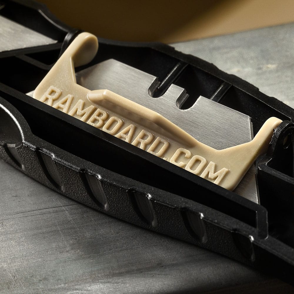 Closeup of ram board branded cutter