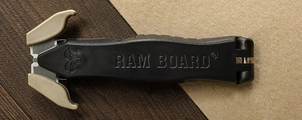 Closeup of ram board cutter tool
